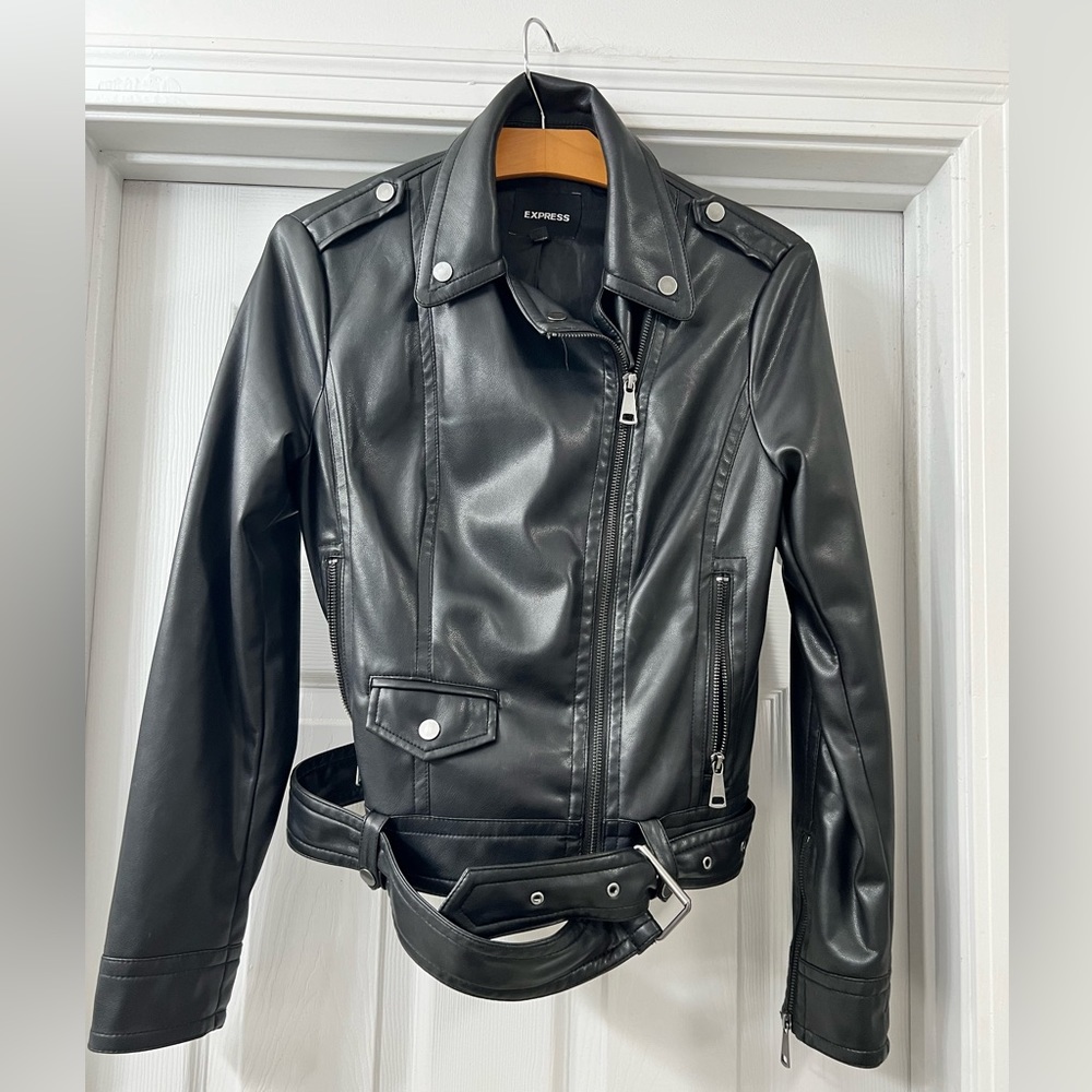 Express Black Leather Jacket